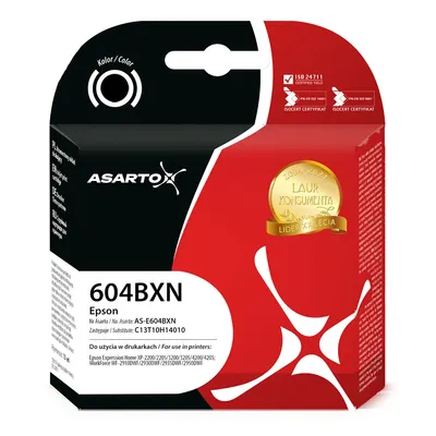 Tusz Asarto do Epson 604BXN | C13T10H14010 | 600 str. | 13ml | black
