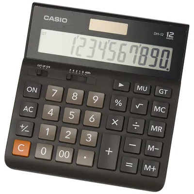 Casio kalkulator biurowy DH-12BK-S | 12 miejsc | Czarny