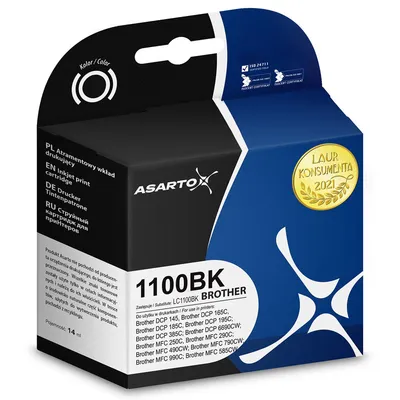 Tusz Asarto do Brother 1100BK | LC1100BK | 460 str. | black