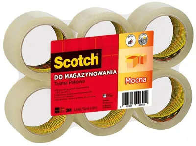 Taśma pakowa do magazynowania SCOTCH® (309 TSP), mocna, 50mm, 66m, transparentna