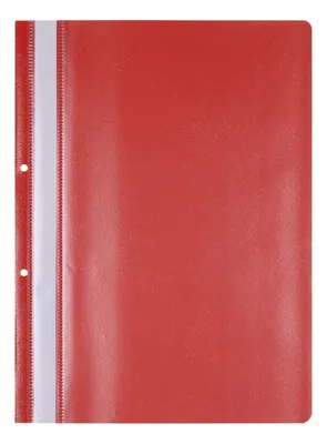 Skoroszyt OFFICE PRODUCTS, PP, A4, 2 otwory, 100/170mikr., wpinany, czerwony