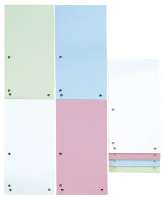 Przekładki DONAU, karton, 1/3 A4, 235x105mm, 100szt., mix kolorów