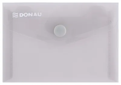 Teczka kopertowa DONAU zatrzask, PP, A7, 180mikr., dymna