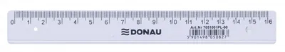 Linijka DONAU, 16cm, transparentna