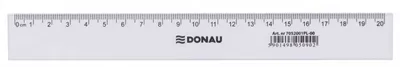Linijka DONAU, 20cm, transparentna