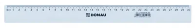 Linijka DONAU, 30cm, transparentna