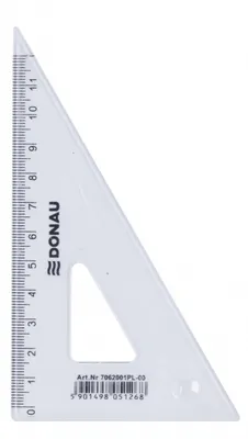 Ekierka DONAU, mała, 12cm, 60°, transparentna