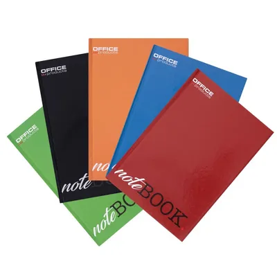 Brulion OFFICE PRODUCTS, A4, w kratkę, 96 kart., mix kolorów