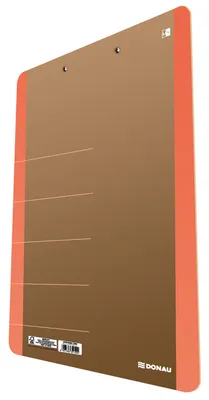 Clipboard DONAU Life, karton, A4, z klipsem, pomarańczowy