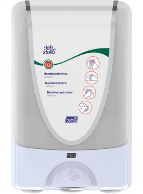 Bezdotykowy dozownik pianowego środka dezynfekcyjnego DEB Instant Foam, 1000ml, biały