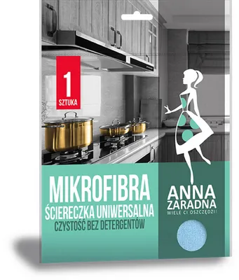 Mikrofibra ściereczka uniwersalna, ANNA ZARADNA, 1 szt., niebieski