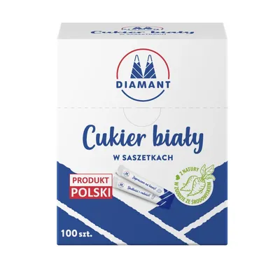 Cukier biały w saszetkach DIAMANT, 100x5gr