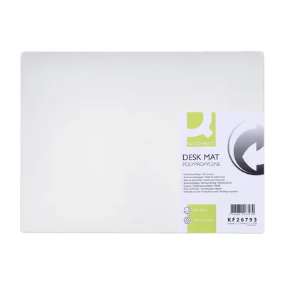 Podkładka na biurko Q-CONNECT, PP, 500x630mm, transparentna