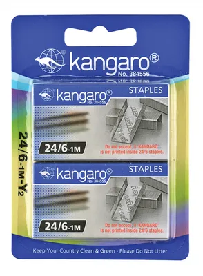 Zszywki KANGARO, No. 24/6,2x1000 szt., blister