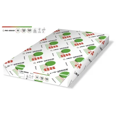 Papier ksero PRO-DESIGN FSC, satynowany, klasa A++, A3, 168CIE, 100gsm, 500 ark.
