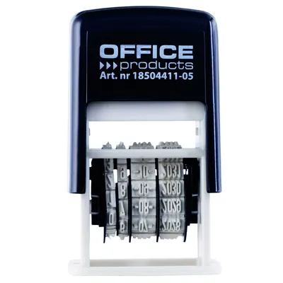 Datownik samotuszujący OFFICE PRODUCTS, z tuszem, CYFROWY, DD-MM-RRRR, czarny