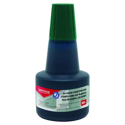 Tusz olejowy do pieczątek metalowych OFFICE PRODUCTS, 30ml, zielony
