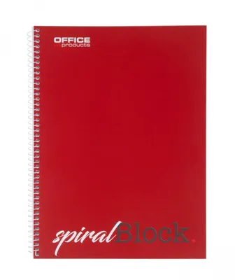 Kołonotatnik OFFICE PRODUCTS, A4, w linie, 80 kart., 70gsm, bordowy