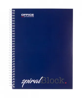 Kołonotatnik OFFICE PRODUCTS, A5, w linie, 80 kart., 70gsm, granatowy