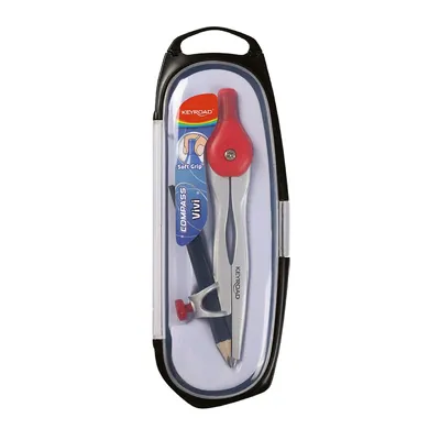 Cyrkiel metalowy KEYROAD Vivi, w etui, display, mix kolorów