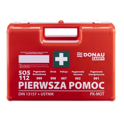 Apteczka DONAU SAFETY, plastikowa, K-15.2 +A, pomarańczowa