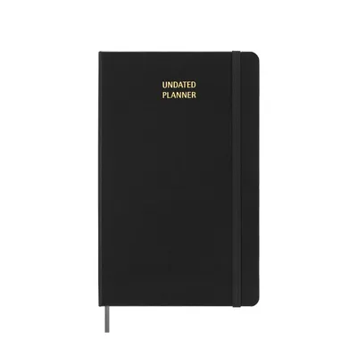 Kalendarz tygodniowy MOLESKINE bez dat, L, twarda oprawa, 13x21cm, czarny
