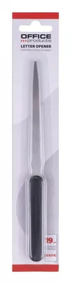 Nóż do kopert OFFICE PRODUCTS, 19cm, plastikowa rączka, blister, czarny