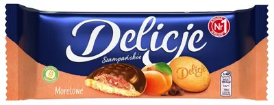 Ciastka DELICJE SZAMPAŃSKIE, 147g, morelowe