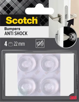 Odbojniki wygłuszające SCOTCH, samoprzylepne, okrągłe, 22mm, 4 szt., przezroczyste