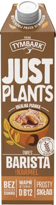 Napój roślinny TYMBARK Just Plants, owies-karmel, barista, 1l