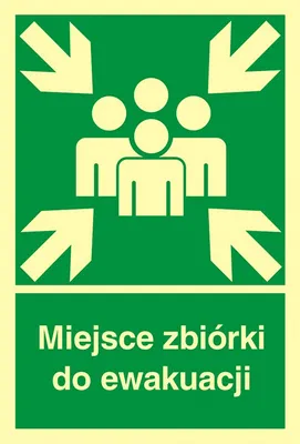 Znak TDC, Miejsce zbiórki do ewakuacji
