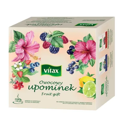 Herbata VITAX, owocowy upominek, 40 torebek
