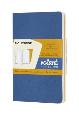 Zestaw 2 zeszytów MOLESKINE Volant, P, 9x14cm, gładki, 80 stron, blue/amber yellow