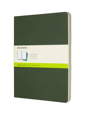 Zestaw 3 zeszytów MOLESKINE Cahier, XL, 19x25cm, gładki, 120 stron, myrtle green