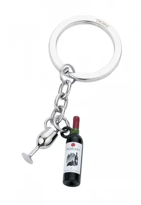 Brelok TROIKA Bordeaux, 2 charmsy, emaliowany metal