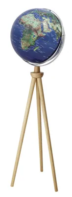 Globus TROIKA Sputnik, na stojaku, śr. 43cm, wys. 1,40m, niebiesko-zielony