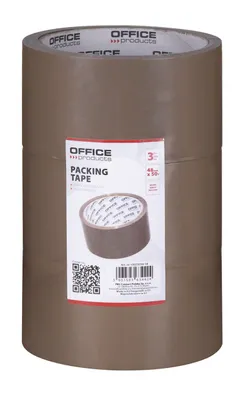 Taśma pakowa OFFICE PRODUCTS, 48mm x 50y, 36mic, 3szt., brązowa