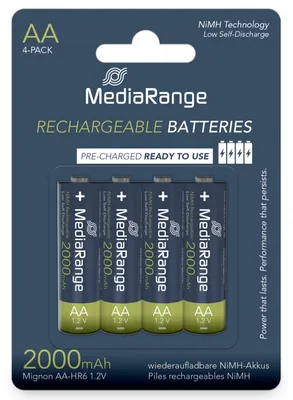 Akumulator MEDIARANGE AA, NiMH, 2000mAh, blister, 4 szt.
