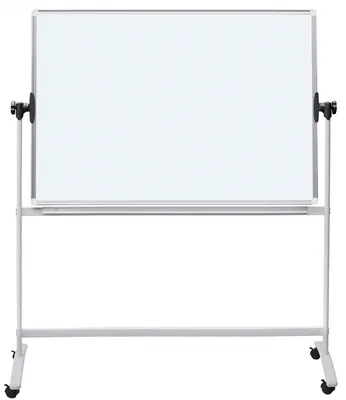 Tablica mobilna suchoś. -magn. OFFICE PRODUCTS, dwustronna, lakierowana, rama aluminiowa, regulacja kąta nachylenia, 150x120cm,