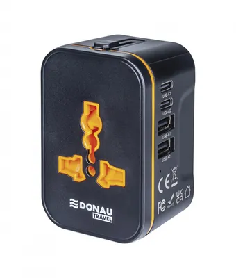 Adapter podróżny DONAU TRAVEL 205, czarny
