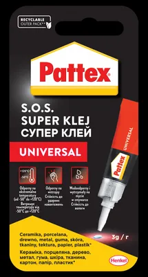 Klej uniwersalny SUPER PATTEX S.O.S., Ocean, 3g, transparentny