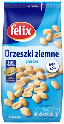 Orzeszki ziemne prażone FELIX, bez soli, 380g