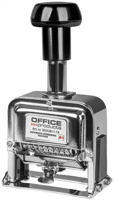 Numerator automatyczny OFFICE PRODUCTS, 8 cyfr, wys. liczb 4,5mm, srebrny