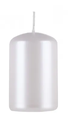 Świeca słupek DONAU HOME Adwent Lakier, 50x80mm, 4 szt., biały perła