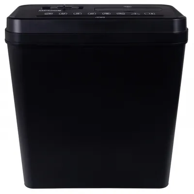 Niszczarka OFFICE PRODUCTS, paski, do 10 kartek A4, kosz 14l, czarna