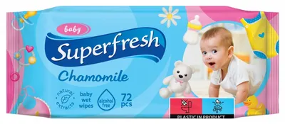 Chusteczki nawilżane dla dzieci SUPERFRESH, 72 szt.