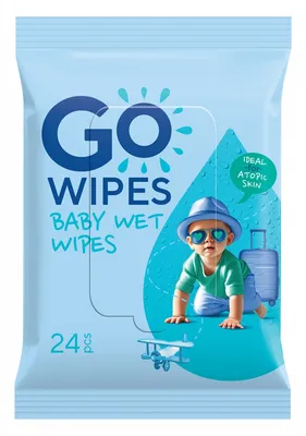 Chusteczki nawilżane dla dzieci GOWIPES, do skóry wrażliwej i atopowej, 24 szt.