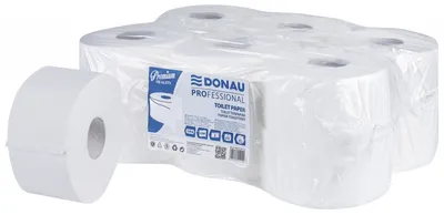 Papier toaletowy celulozowy DONAU PROFESSIONAL Jumbo, 2-warstwowy, 480 listków, 12szt., biały