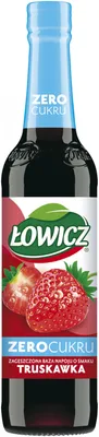 Syrop owocowy ŁOWICZ, truskawkowy zero, 400ml