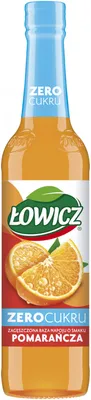 Syrop owocowy ŁOWICZ, pomarańczowy zero, 400ml